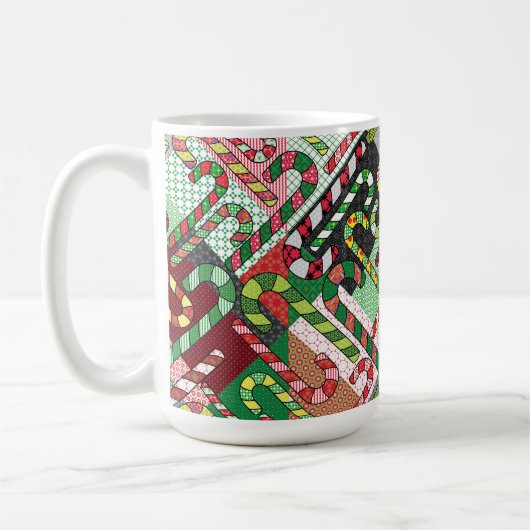 Farbenfrohe Candy Canes Kaffeetasse (Links)