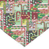 Farbenfrohe Candy Canes Kurzer Tischläufer (Ecke)