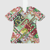 Farbenfrohe Candy Canes Ornament (Vorderseite)