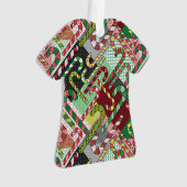 Farbenfrohe Candy Canes Ornament (Vorderseite)