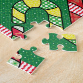 Farbenfrohe Candy Canes Puzzle (Seite)