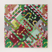Farbenfrohe Candy Canes Puzzle (Horizontal)