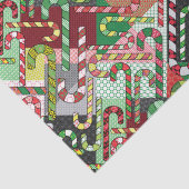 Farbenfrohe Candy Canes Seidenpapier (Detail)