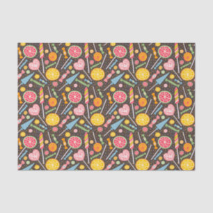 Farbenfrohe Candy Explosion Lollipop Blue Orange R Seidenpapier