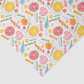 Farbenfrohe Candy Explosion Lollipop Orange Rosa Seidenpapier (Ausschnitt)