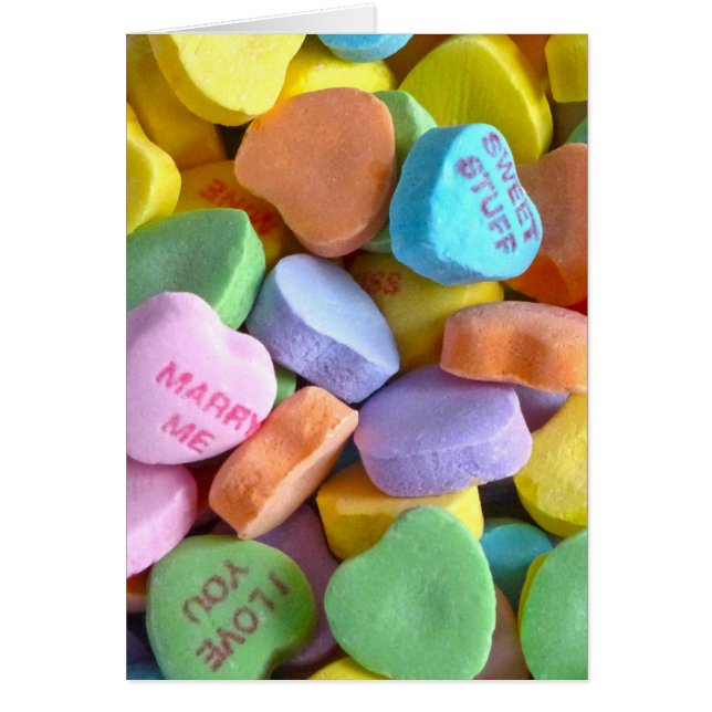 Farbenfrohe Candy Hearts (Vorne)