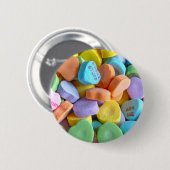 Farbenfrohe Candy Hearts Button (Vorne & Hinten)