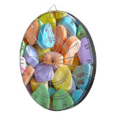 Farbenfrohe Candy Hearts Dartscheibe (Vorderseite rechts)