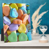 Farbenfrohe Candy Hearts Fotoplatte (Seite)