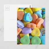 Farbenfrohe Candy Hearts Postkarte (Vorne/Hinten)