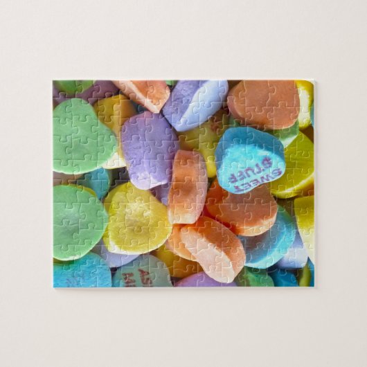 Farbenfrohe Candy Hearts Puzzle (Horizontal)