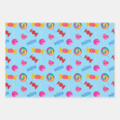 Farbenfrohe Candy & Lollipop Muster Geschenkpapier Set (Vorderseite 2)