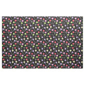 Farbenfrohe Candy Lollipops Muster auf schwarz Stoff (Fat Quarter (45,7 x 55,9 cm))