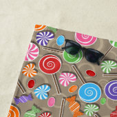 Farbenfrohe Candy & Lollipops Strandtuch (Beispiel)