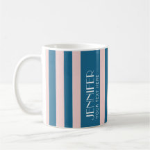 Farbenfrohe Candy Nautical Blue Modern Stripes