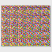 Farbenfrohe Candy Pattern Geschenkpapier (Flach)