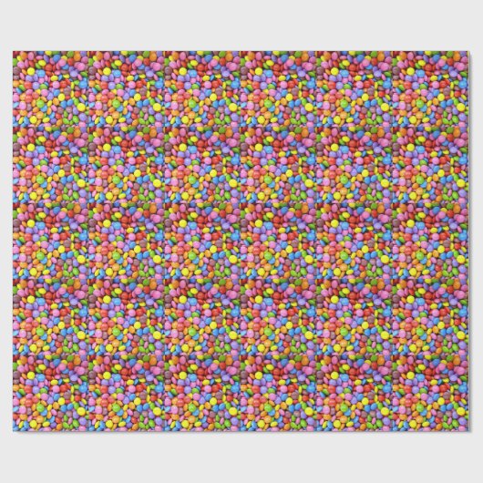 Farbenfrohe Candy Pattern Geschenkpapier (Flach)