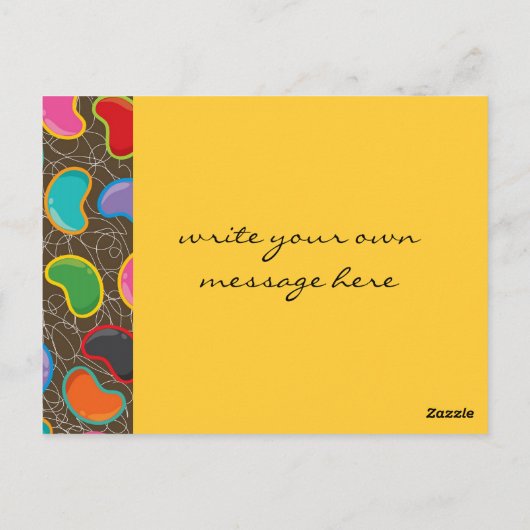 Farbenfrohe Candy Retro Jellyboa Pop Custom Postca Postkarte (Rückseite)