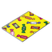 Farbenfrohe Candy Seamless Patternart, Pop, Süßigk Notizblock (Linke Seite)