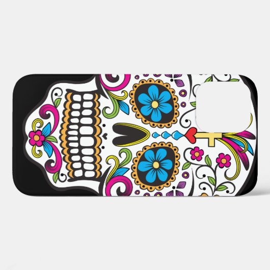 Farbenfrohe Candy Skull Case-Mate iPhone Case (Rückseite (Horizontal))