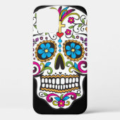 Farbenfrohe Candy Skull Case-Mate iPhone Case (Rückseite)