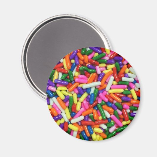 Farbenfrohe Candy Sprinkles Magnet (Vorderseite/Rückseite)