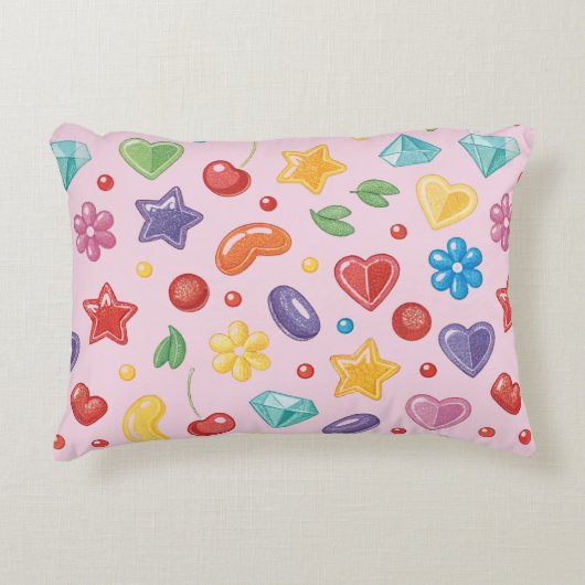 "Farbenfrohe Candy Star Accent Pillow Dekokissen (Vorderseite)