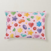 "Farbenfrohe Candy Star Accent Pillow Dekokissen (Rückseite)