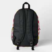 Farbenfrohe Candy Stripes Logo-Firmenlogo Bedruckter Rucksack (Rückseite)