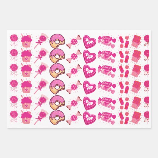 Farbenfrohe Candyland Birthday Geschenkpapier Set (Vorderseite 3)