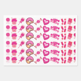 Farbenfrohe Candyland Birthday Geschenkpapier Set