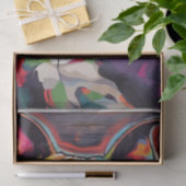 Farbenfrohe Canine Chaos: Ein Pop Art Pitbull Seidenpapier (Geschenk)