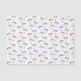 Farbenfrohe Canopes - Paraglider Motif Seidenpapier