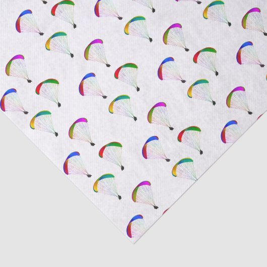 Farbenfrohe Canopes - Paraglider Motif Seidenpapier (Ausschnitt)