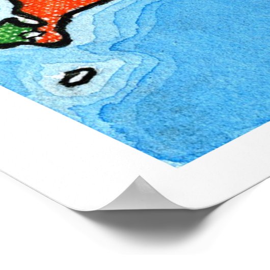 Farbenfrohe Cape Cod Map Poster (Ecke)