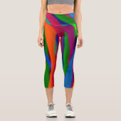 Farbenfrohe Capri Croppe 02 Yoga Pants (Vorderseite)