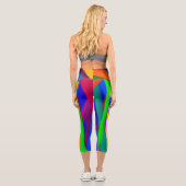 Farbenfrohe Capri Croppe 02 Yoga Pants Leggings (Rückseite)