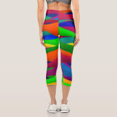 Farbenfrohe Capri Croppe 03 Yoga Pants (Rückseite)