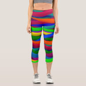 Farbenfrohe Capri Croppe 03 Yoga Pants Leggings (Vorderseite)