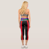 Farbenfrohe Capri Croppe 04 Yoga Pants Leggings (Rückseite)