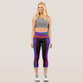 Farbenfrohe Capri Croppe 04 Yoga Pants Leggings (Vorderseite)