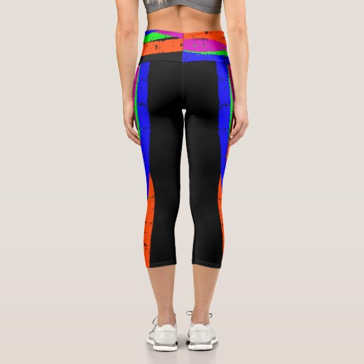 Farbenfrohe Capri Croppe 05 Yoga Pants (Rückseite)