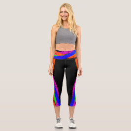 Farbenfrohe Capri Croppe 05 Yoga Pants