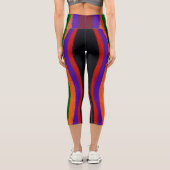 Farbenfrohe Capri Croppe 08 Yoga Pants Leggings (Rückseite)