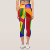 Farbenfrohe Capri Yoga Pants Leggings (Rückseite)