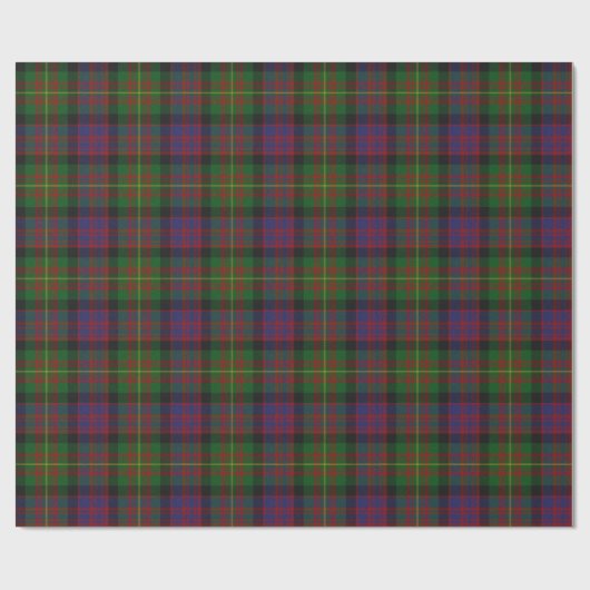 Farbenfrohe Carnegie Tartan Kariertes Wrapping Pap Geschenkpapier (Flach)