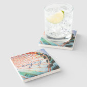 Farbenfrohe Carnival Ferris Wheel genießen Skripta Steinuntersetzer (Seitenansicht)