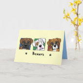 Farbenfrohe Cartoon Boxers Karte (Gelbe Blume)