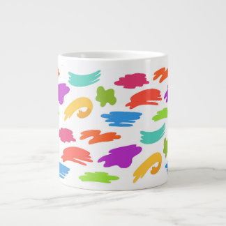 Farbenfrohe Cartoon-Farbstreiche Jumbo-Tasse