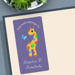 Farbenfrohe Cartoon Giraffe und Schmetterling Buch